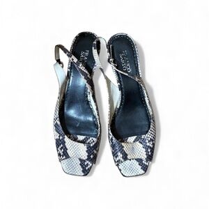 Franco Sarto Snakeskin Pattern Slingback Sandals
